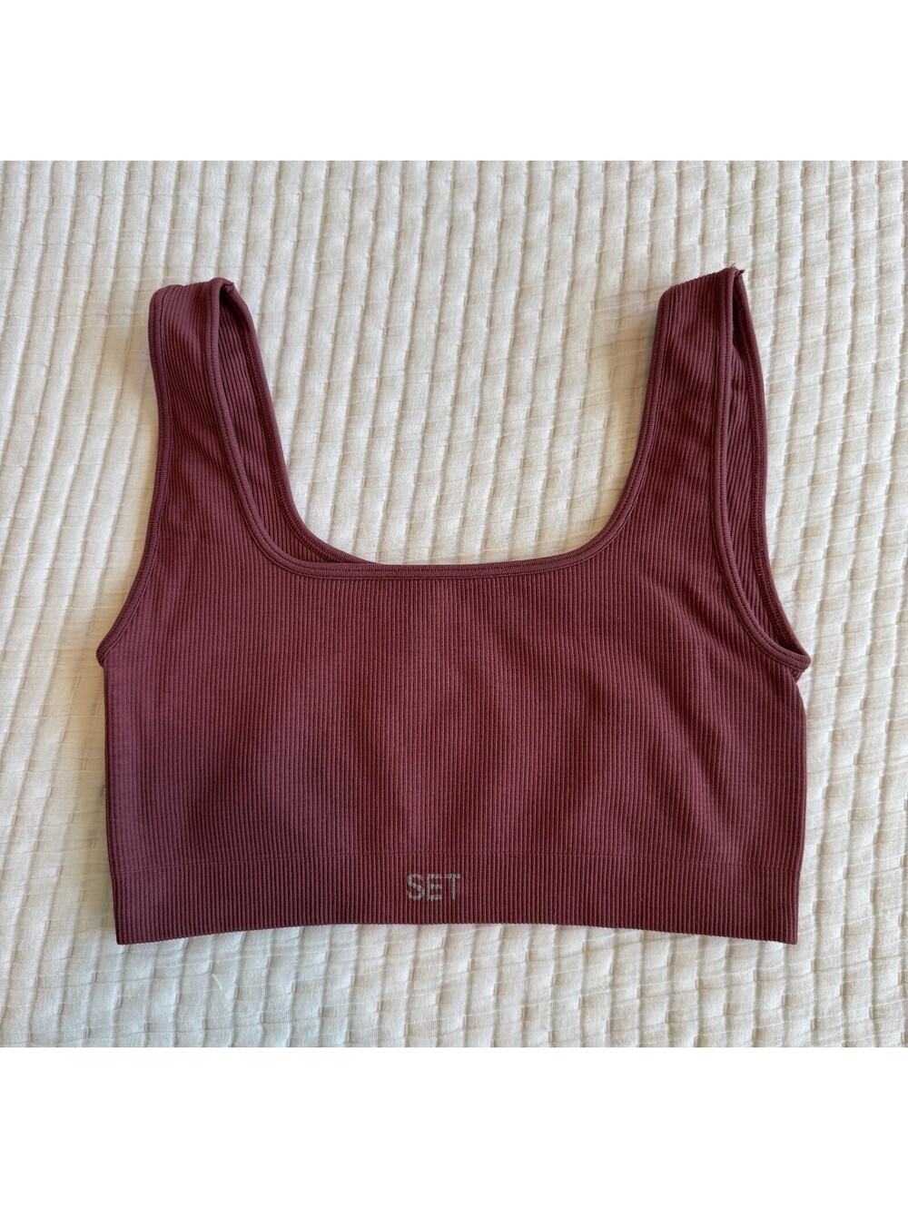 SET Active Sculptflex Box Cut Sport Bra Dusty Berry Small